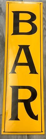 Emaille tekstbord BAR 70x20 cm, Ophalen of Verzenden, Gebruikt