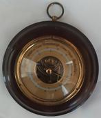 Vintage ronde barometer in houten kast, Ophalen of Verzenden, Gebruikt, Barometer