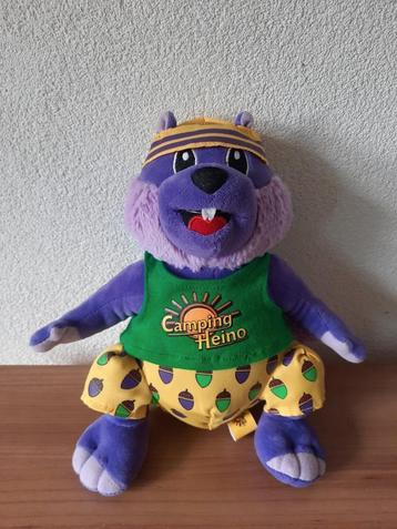 Camping Heino Cootje Mascotte Paarse Bever Knuffel beschikbaar voor biedingen