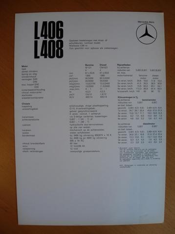 Mercedes 406 408 Technische Specificatie folder 1967 BG 406D beschikbaar voor biedingen