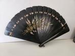 Japanse  gedecoreerde houten waaier, Ophalen of Verzenden, Dames