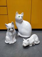 Drie poezenbeeldjes, Verzamelen, Beelden en Beeldjes, Ophalen of Verzenden, Dier