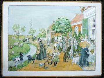 Oude en antieke vertelselplaat uit 1910 en eerste uitvoering beschikbaar voor biedingen