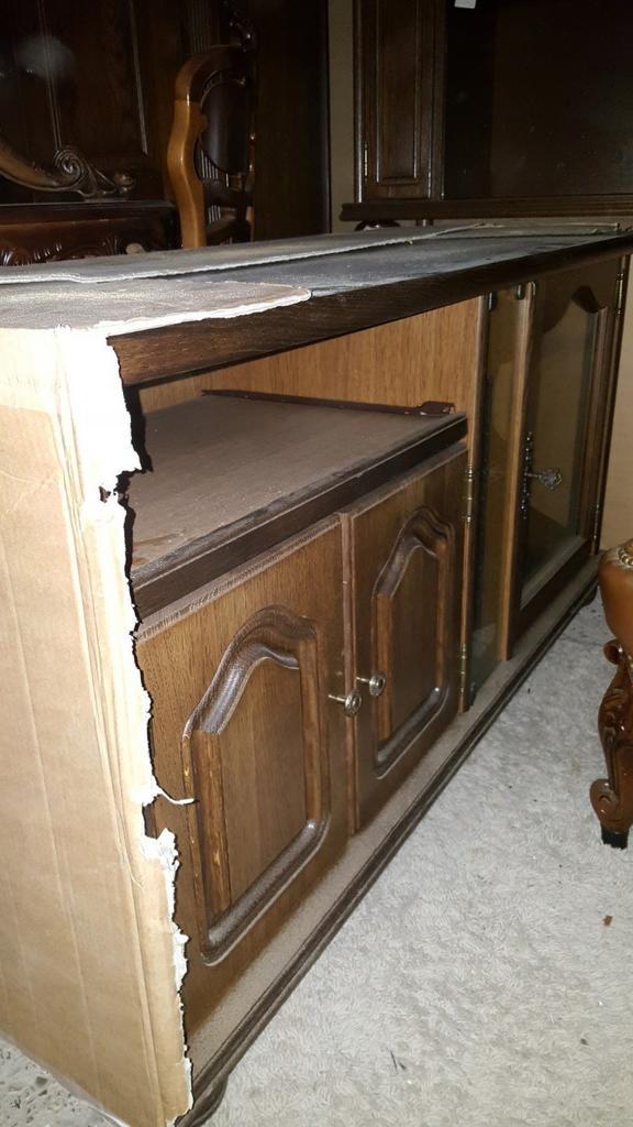 Eiken tv meubelen, Huis en Inrichting, Kasten | Ladekasten, Minder dan 100 cm, 25 tot 50 cm, Ophalen