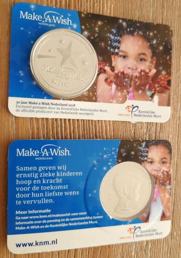 30 jaar Make-A-Wish Nederland Penning in coincard beschikbaar voor biedingen