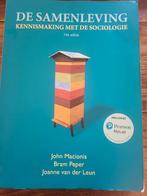 De Samenleving - Sociologie 14e editie, Zo goed als nieuw, Alpha, John Macionis, Bram Peper, Joanne van der Leun, HBO