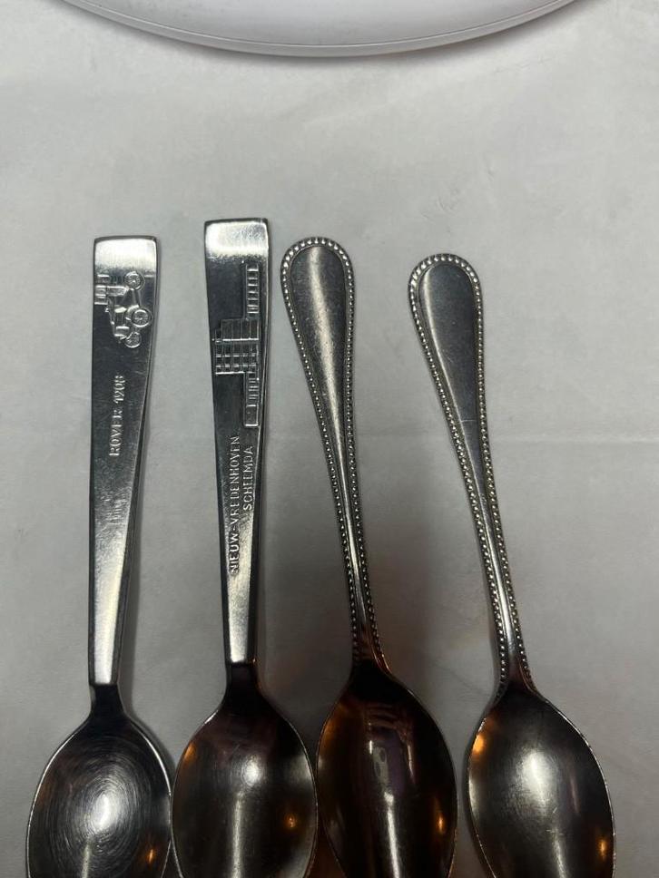 Diverse theelepels thema (2) oa Herbert Hooijkaas, Antiek en Kunst, Antiek | Bestek, Ophalen of Verzenden