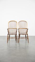 Set van 2 antieke Engelse Windsor chairs uit de 19e eeuw, Ophalen