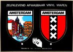 Amsterdam - Zelfklevend afwasbaar vinyl wapen, Ophalen of Verzenden, Ongelopen, Noord-Holland