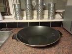 Z,G.A.N  WOKPAN  diameter 35 cm, Huis en Inrichting, Keuken | Potten en Pannen, Ophalen, Gietijzer, Zo goed als nieuw, Keramische plaat