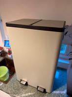 Duo Afvalbak / Prullenbak - 60 Liter - Lichtgroen, Ophalen, Kunststof, Gebruikt, Met pedaal