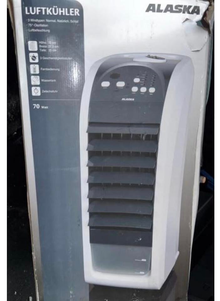 Alaska Luchtkuler AIC900 - Ventilator, Witgoed en Apparatuur, Airco's, Gebruikt, Tafel- of Grondventilator, Minder dan 60 m³, 3 snelheden of meer