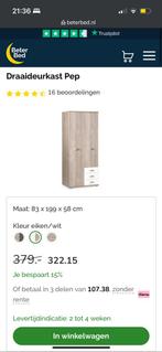Pep klerenkast (Beter bed), Ophalen, Zo goed als nieuw, 50 tot 70 cm, 105 cm of meer