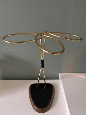 Vintage paraplu standaard bak metaal goud beschikbaar voor biedingen