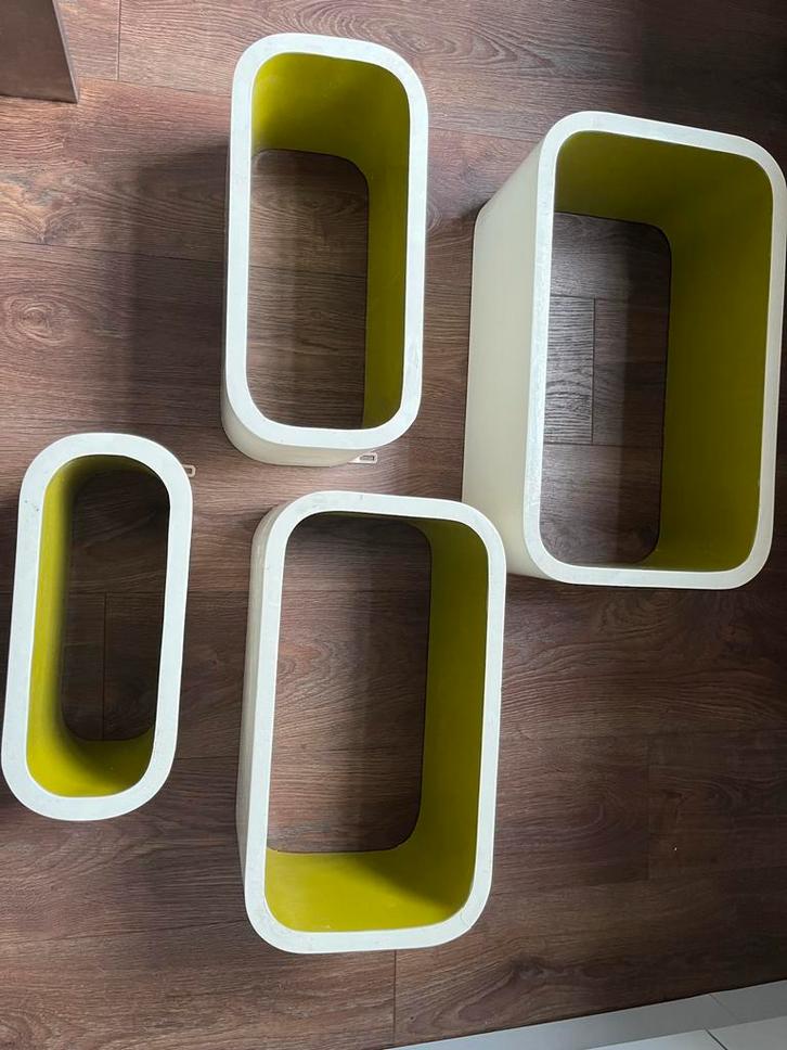 Retro Wandsysteem - Set van 4, Huis en Inrichting, Woonaccessoires | Wandplanken en Boekenplanken, Gebruikt, Ophalen of Verzenden