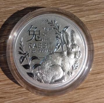 Zilver 1 oz munt Australia Lunar - Rabbit - 2023 - RAM beschikbaar voor biedingen