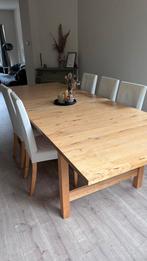 Houten IKEA Eettafel voor 6-12 personen, Huis en Inrichting, Tafels | Eettafels, Ophalen, Gebruikt, 100 tot 150 cm, Eikenhout