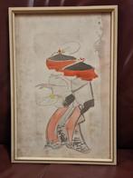 Japanse Aquarel - Geisha's, Ophalen of Verzenden
