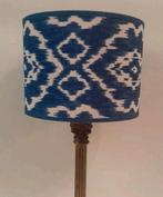 Handgemaakte lampenkap Ikat stijl wit blauw, Ophalen of Verzenden, Nieuw, Stof, Minder dan 50 cm