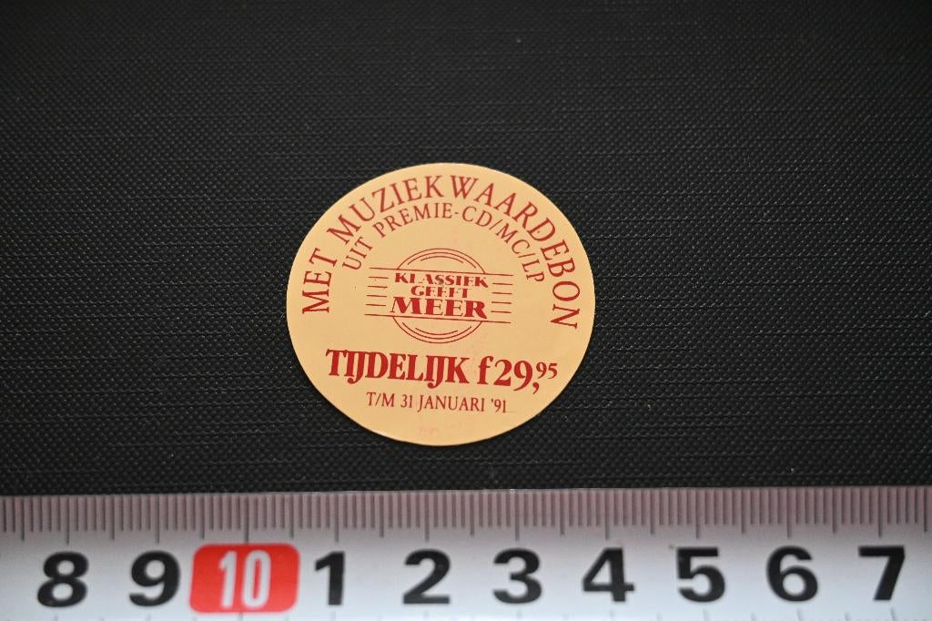 sticker klassiek geeft meer muziekwaardebon tijdelijk f29,95, Ophalen, Zo goed als nieuw
