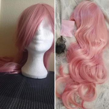 cosplay wig roze,  pink