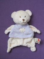 NICOTOY Knuffeldoekje BEER. 20 CM. ROOMWIT MET LILA TRUITJE, Kinderen en Baby's, Speelgoed | Knuffels en Pluche, Ophalen of Verzenden