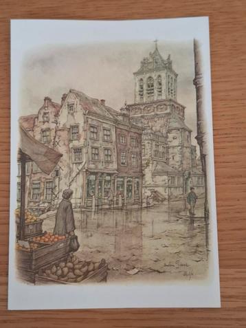 Vintage kerstkaart Anton Pieck. Delft. Ongeschreven. beschikbaar voor biedingen