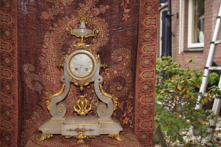 Tafelklok ( Frankrijk, Antiek en Kunst, Antiek | Klokken, Ophalen of Verzenden