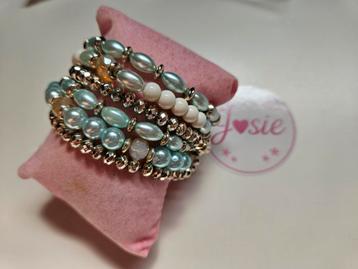 Set Armbanden Blauw/Wit/Zilver #1 beschikbaar voor biedingen