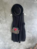 Zwarte jurk Zara met tas en hoed maat 38, Ophalen of Verzenden, Zo goed als nieuw, Maat 38/40 (M)
