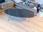 Goossens Salon Tafel Marmer Zwart, Gebruikt, 100 tot 150 cm, Metaal, Minder dan 50 cm