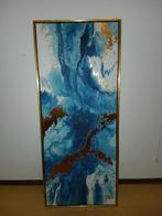 Blauw Goud schilderij, Antiek en Kunst, Kunst | Schilderijen | Abstract, Ophalen