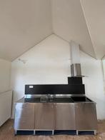Rvs keukenblok gratis af te halen, Huis en Inrichting, Keuken | Complete keukens, Ophalen, Gebruikt, Staal of Rvs, Enkelwandige keuken
