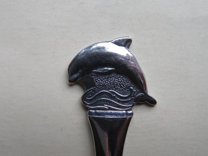 Verzilverd lepeltje WWF Dolfijn, Antiek en Kunst, Antiek | Bestek, Verzenden