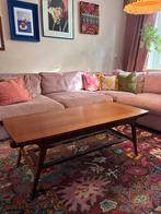 Vintage teak salontafel met wicker, Ophalen, Teakhout, 50 tot 100 cm, Zo goed als nieuw