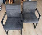 Leenbakker eetkamerstoelen, Huis en Inrichting, Stoelen, Ophalen, Zo goed als nieuw, Grijs, Twee