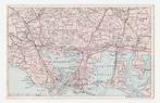 Landkaarten.  Portsmouth en omgeving.   Engeland., Verzenden, Voor 1920, Ongelopen, Overige thema's