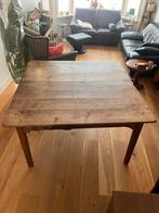 Robuuste vierkante houten tafel met lade, Antiek en Kunst, Antiek | Meubels | Tafels, Ophalen