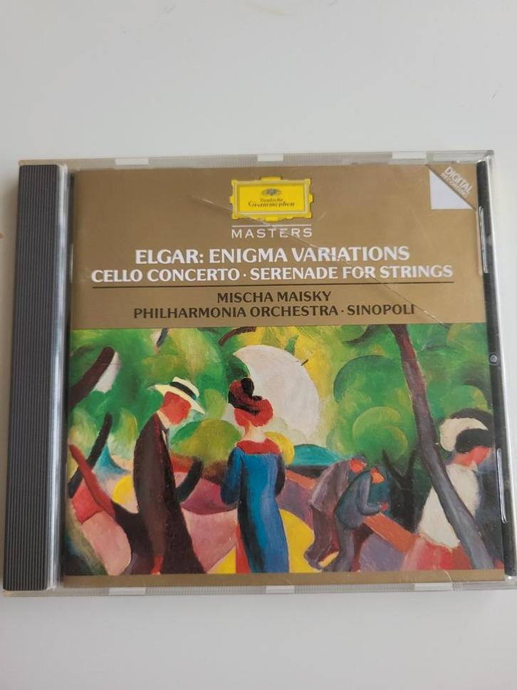 Elgar - Enigma Variations, Cello Concerto - Maisky, Cd's en Dvd's, Cd's | Klassiek, Zo goed als nieuw, Orkest of Ballet, Romantiek