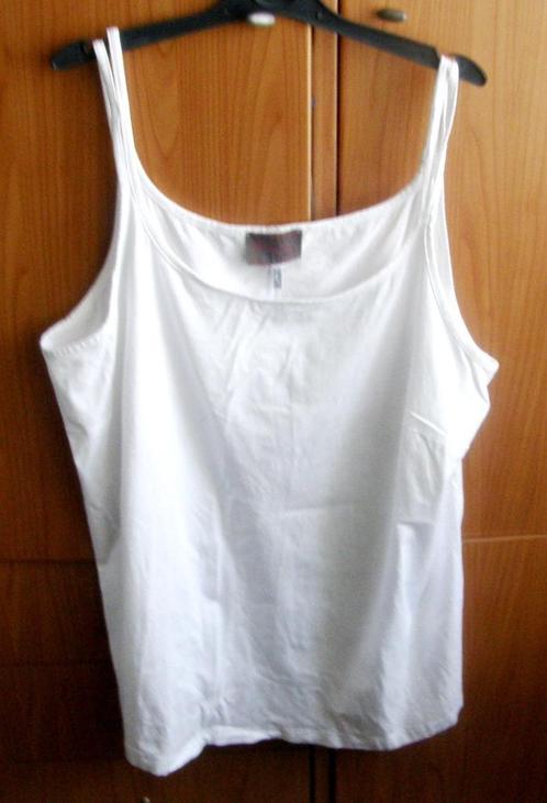 Sempre Piu top, wit, lang, maat 52, Kleding | Dames, Blouses en Tunieken, Zo goed als nieuw, Maat 46/48 (XL) of groter, Wit, Verzenden