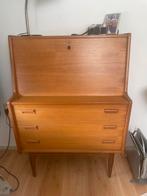 Vintage Deens teak secretaire, jaren 60, Ophalen, Gebruikt, Vingage