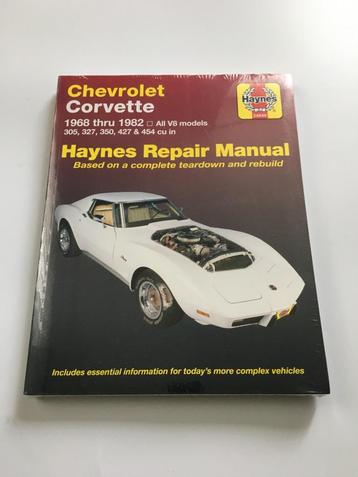 Te koop werkplaatsboek haynes chevrolet corvette 68-82 beschikbaar voor biedingen