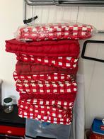 Kussens rood en rood-wit geblokt, Huis en Inrichting, Woonaccessoires | Kussens, Ophalen, Gebruikt, Rood, Vierkant