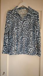 Blauwe blouse met abstracte figuren van Enjoy, maat L, Ophalen of Verzenden, Zo goed als nieuw, Blauw