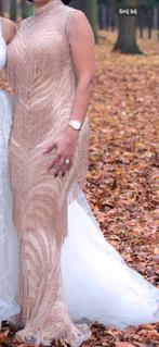 Elegante Galajurk Maat 36/38 (40), Kleding | Dames, Jurken, Beige, Ophalen of Verzenden, Zo goed als nieuw, Maat 36 (S)