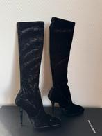 Saint Laurent boots 37 zwart laarzen velvet velours, Kleding | Dames, Schoenen, Verzenden, Zo goed als nieuw, Zwart