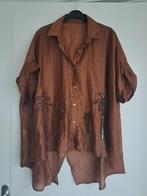 Geweldige bruine blouse, eyecatcher! Valt als 44/46/XXL, Verzenden, Nieuw, Bruin
