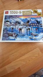 King Puzzel - Schaatsen op de vijver - 1000 stukjes, Ophalen of Verzenden, 500 t/m 1500 stukjes, Zo goed als nieuw, Legpuzzel