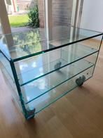 Glazen stereo meubel, iets beschadigd, Ophalen of Verzenden, Zo goed als nieuw, Terrarium of Paludarium