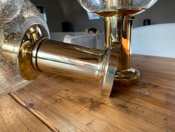 Partij lampen Glashutte Limburg Jaren 70 lampen beschikbaar voor biedingen